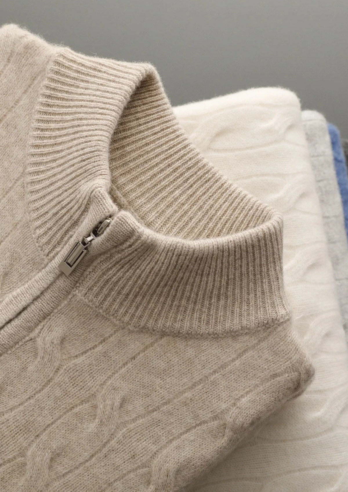 CAVALLO WOOL CABLE HALF ZIP
