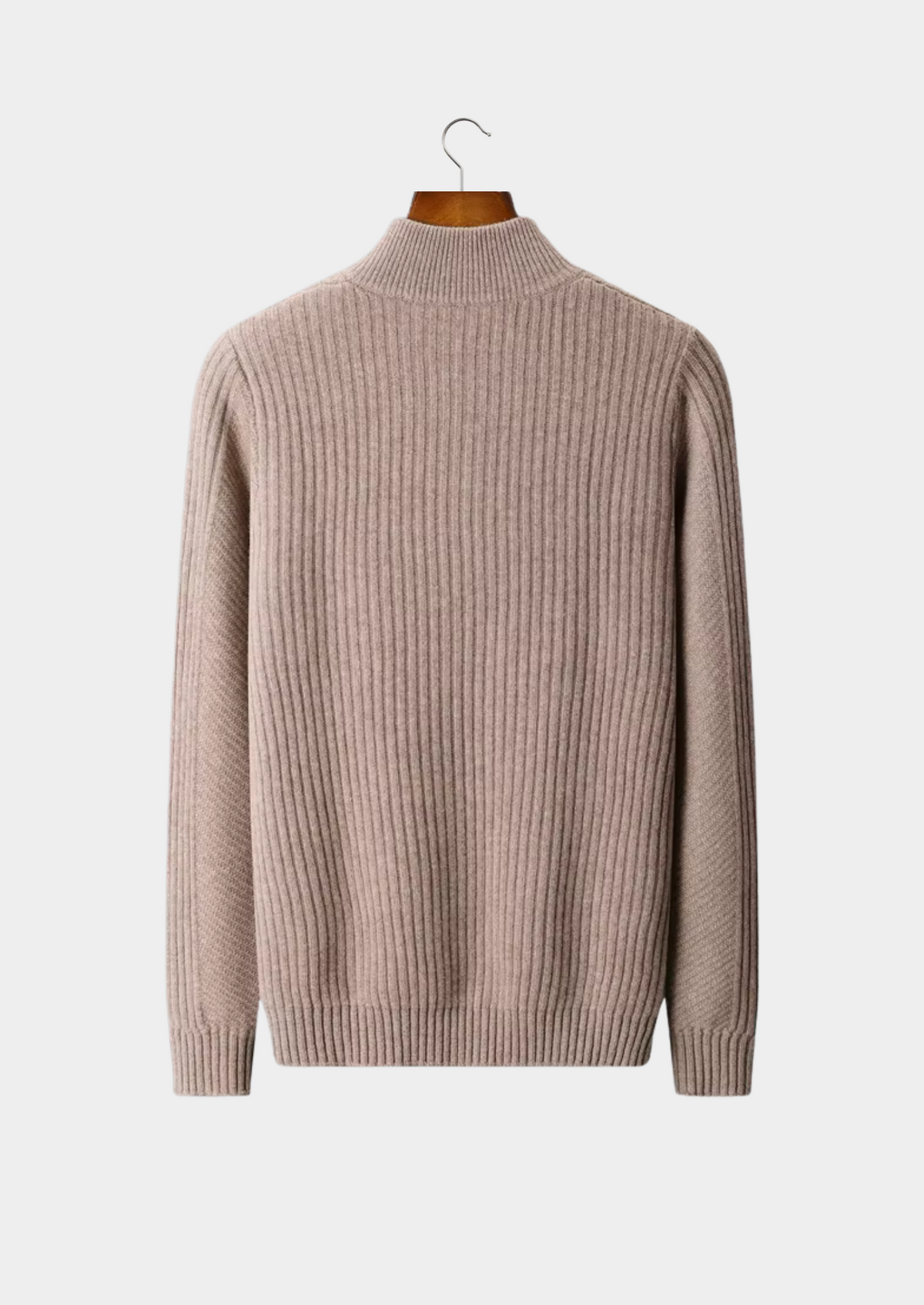 Cavallo WOOL RIBBED HENLEY SWEATER