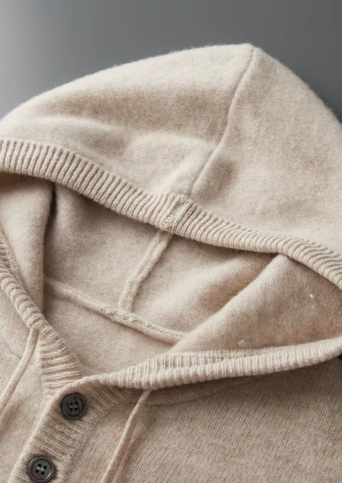 Cavallo WOOL BUTTON HOODIE