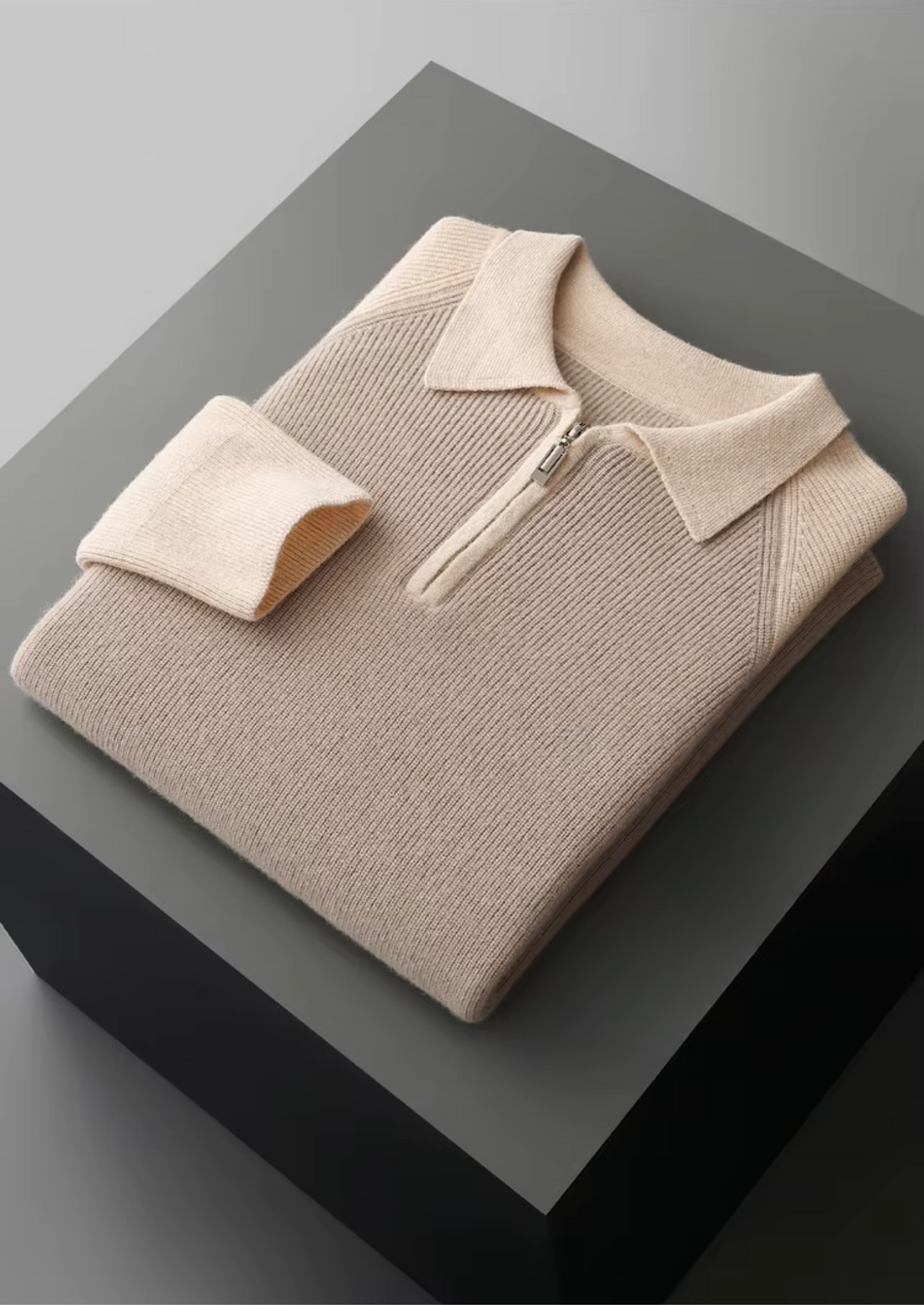 CAVALLO TWO TONE ZIPPER SWEATER POLO