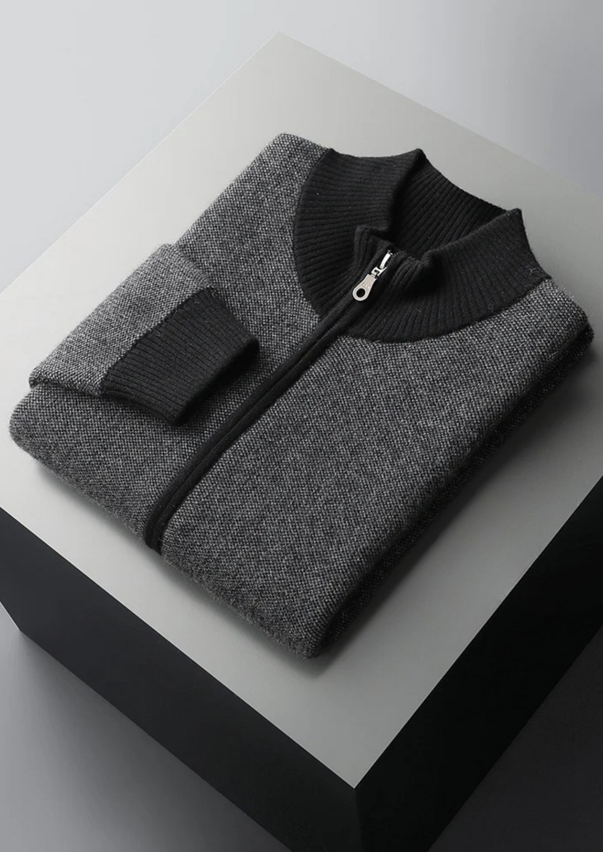 Cavallo Cashmere Jacquard Zip Cardigan