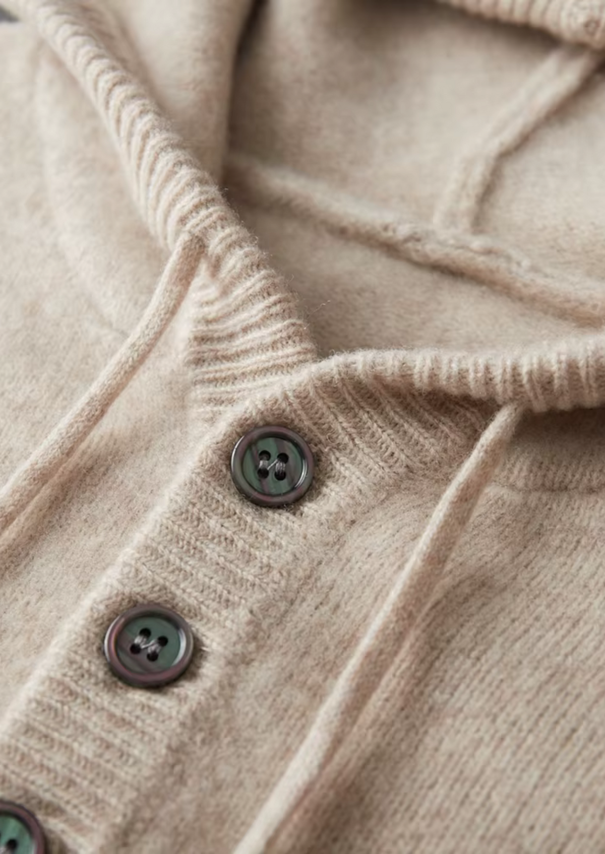Cavallo WOOL BUTTON HOODIE