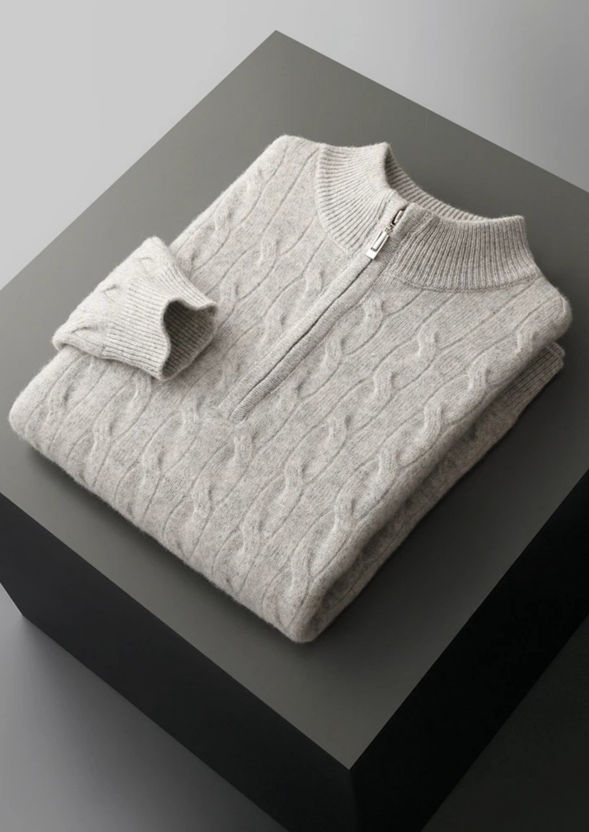 CAVALLO WOOL CABLE HALF ZIP