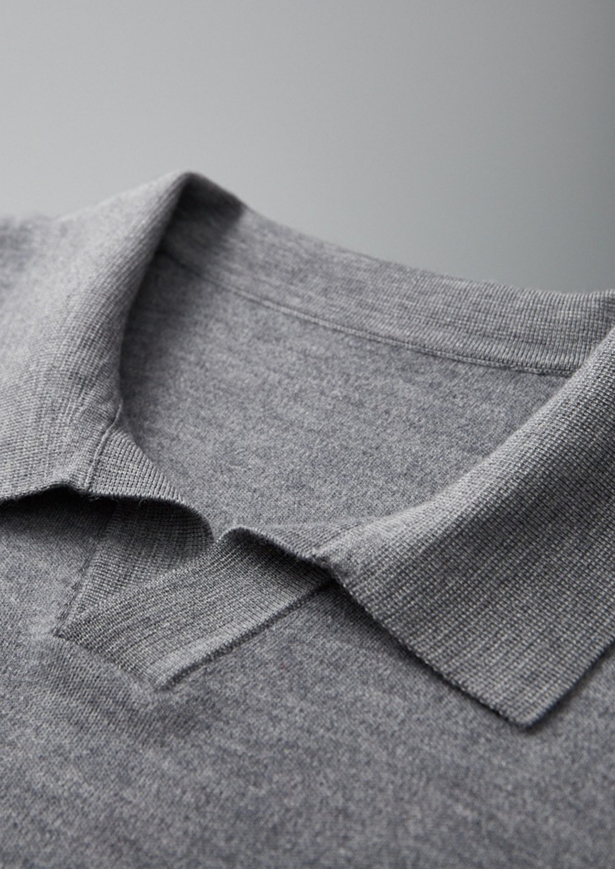 CASHMERE BUTTONLESS SWEATER POLO