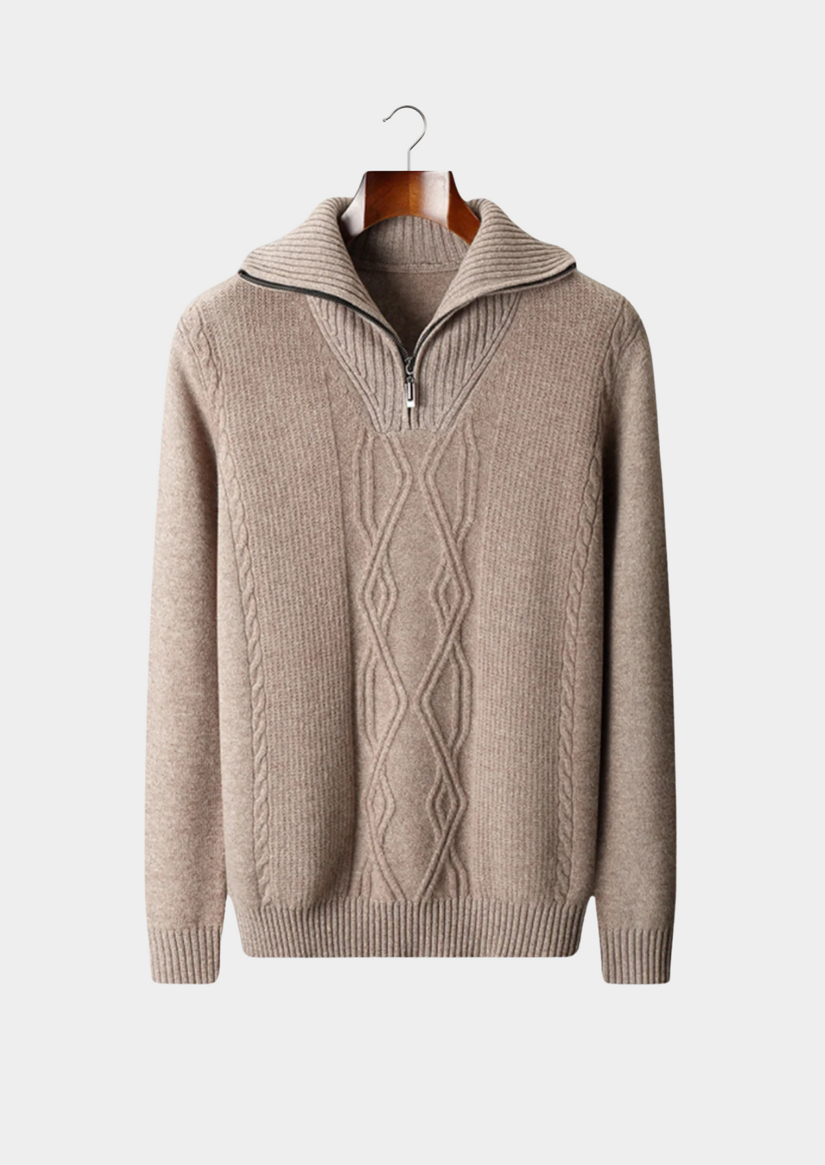CAVALLO WOOL QUARTER ZIP SWEATER