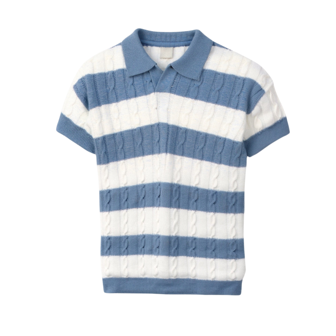 Cavallo White Stripe Polo