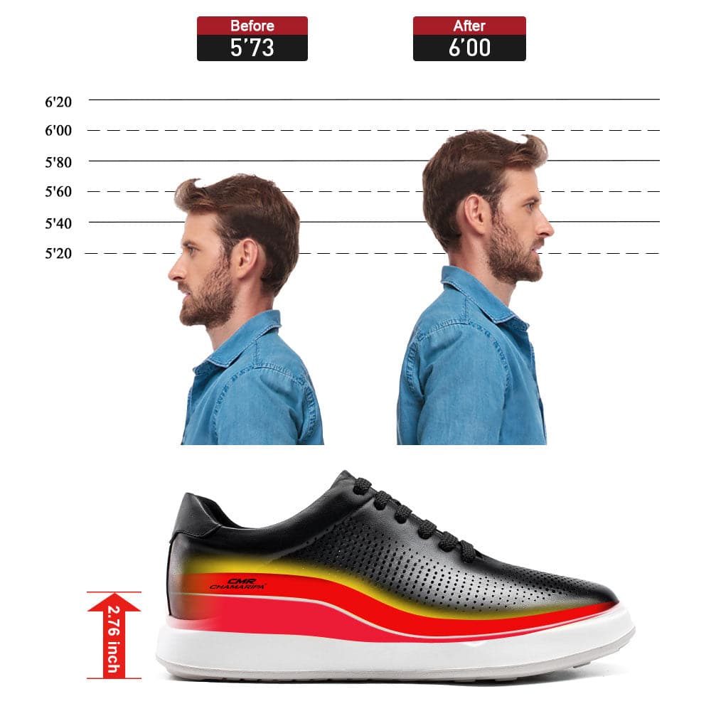 7 CM / 2.76 Inches CMR CHAMARIPA Height Enhancing Shoes - Step Up Your Height and Style