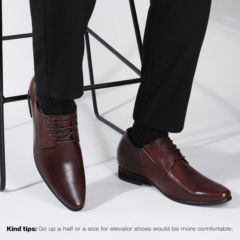8 CM / 3.15 Inches CMR CHAMARIPA Formal Height Increasing Shoes High Heel Men Dress Shoes