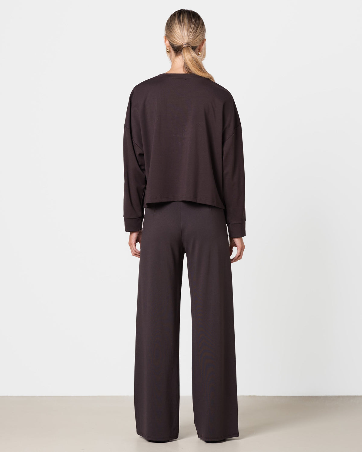 Yumi Elastic Waist Pants | Chocolate Brown