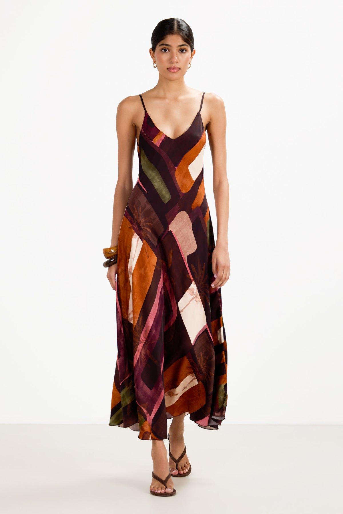 Anne Slip Dress | Sunset Geo