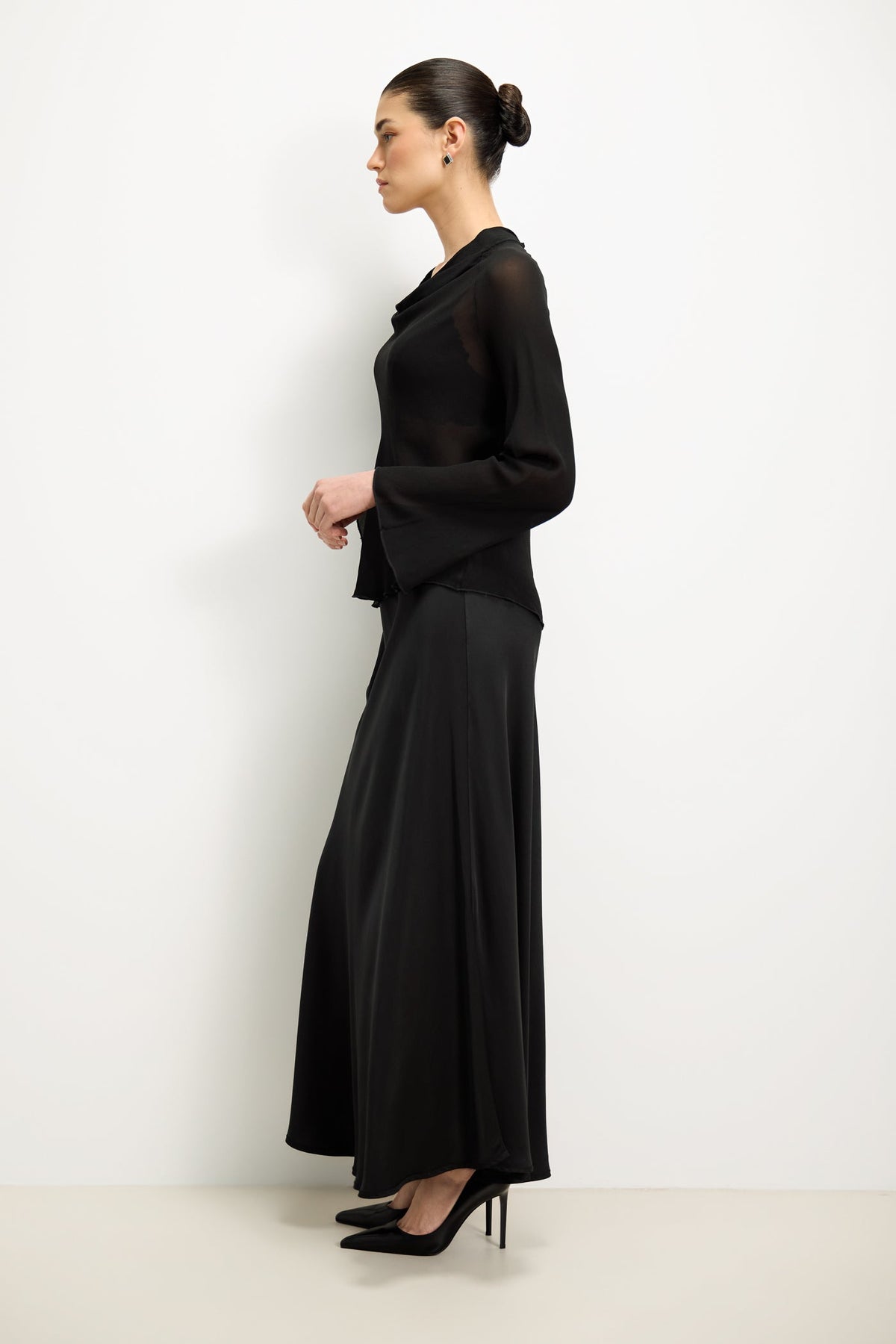 Serafina Chiffon Blouse | Black
