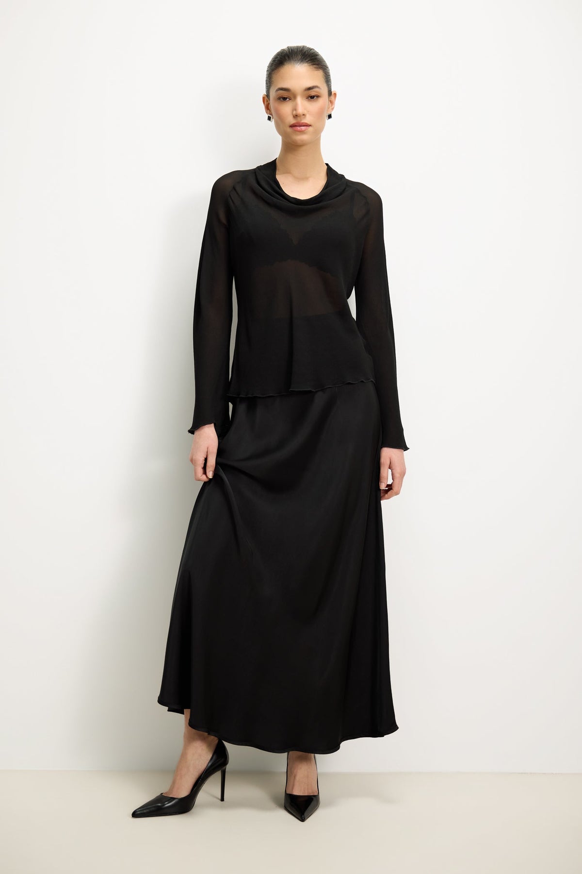 Serafina Chiffon Blouse | Black
