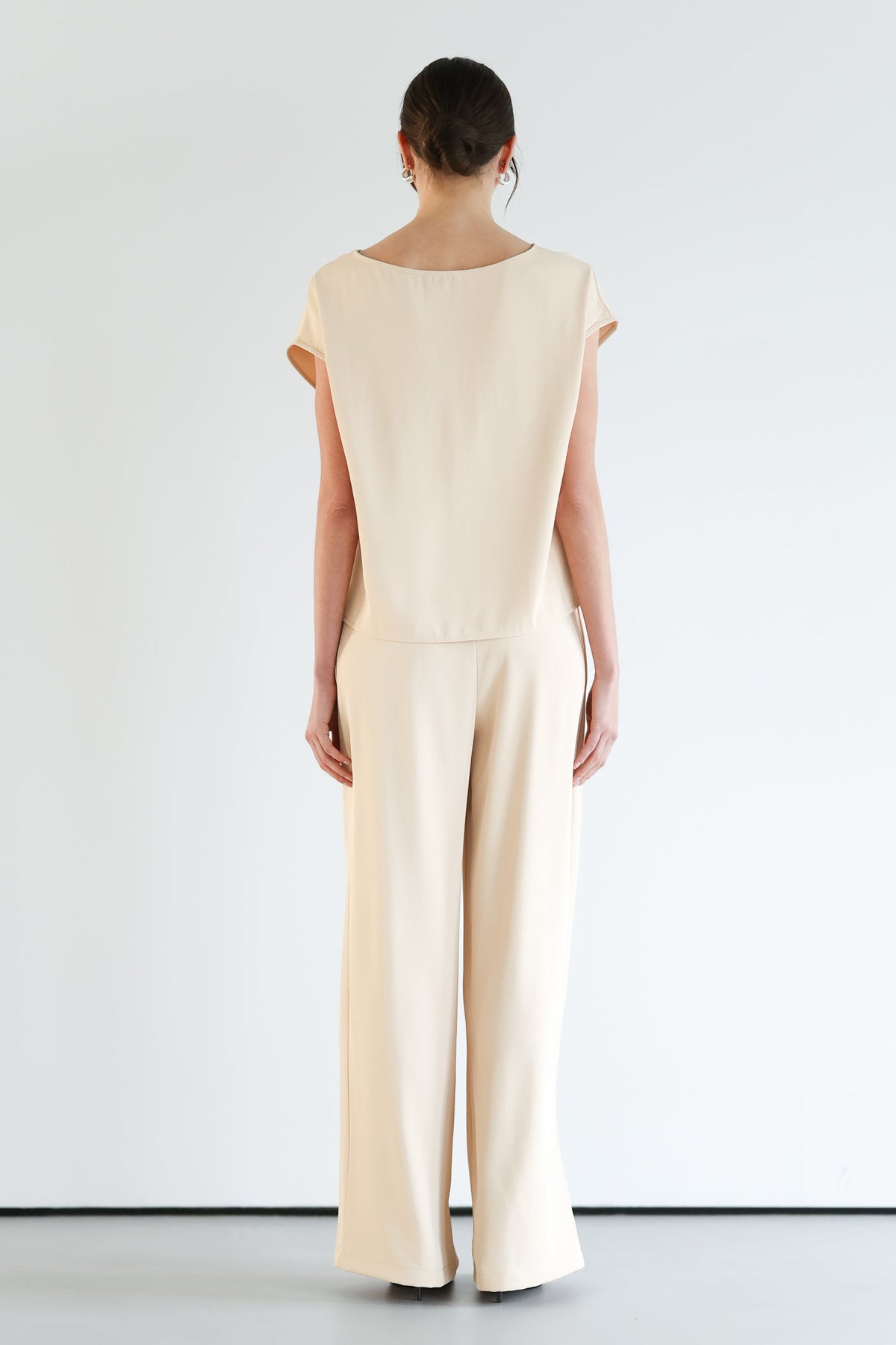 Blanchett Button Top | Almond Beige
