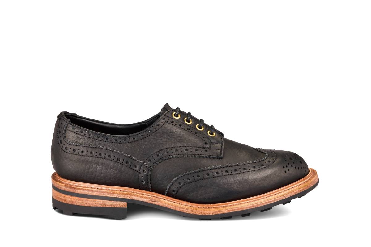 Bourton Country Shoe - Black Buffalo (Tricker's Exclusive)