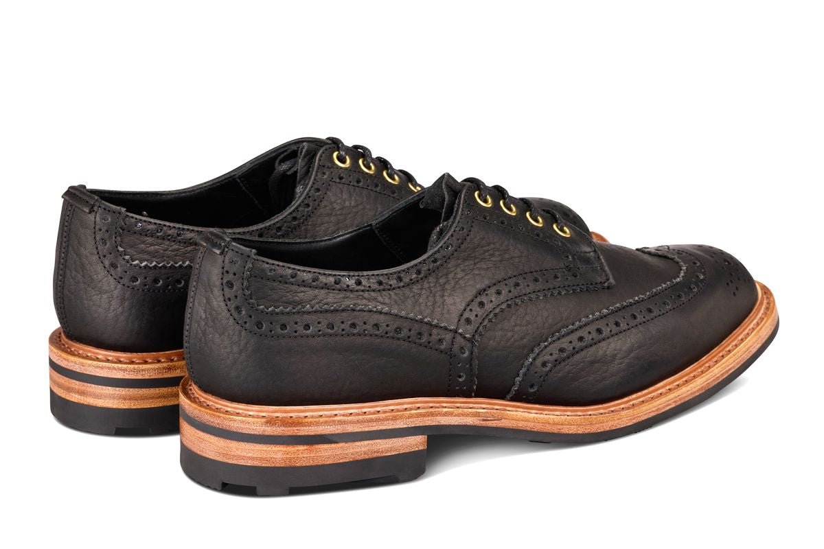 Bourton Country Shoe - Black Buffalo (Tricker's Exclusive)