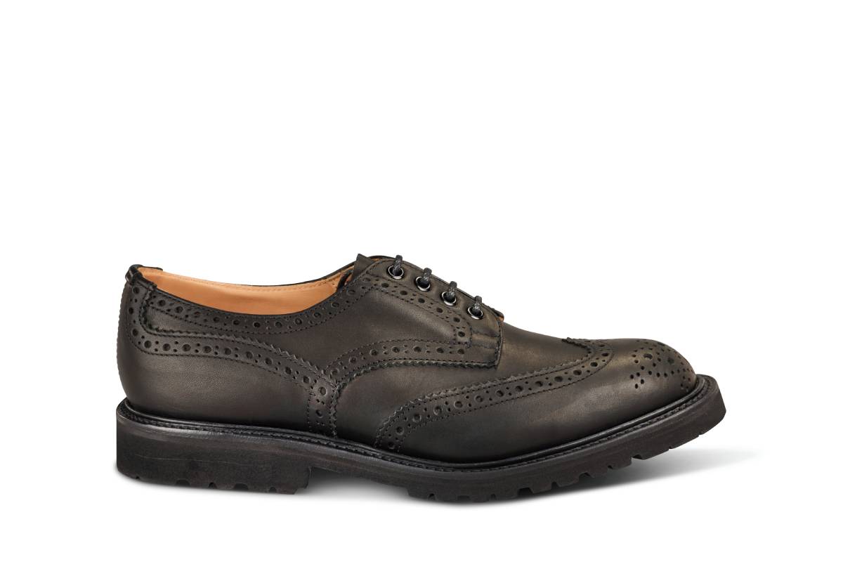 Bourton Country Shoe - Black Pampus