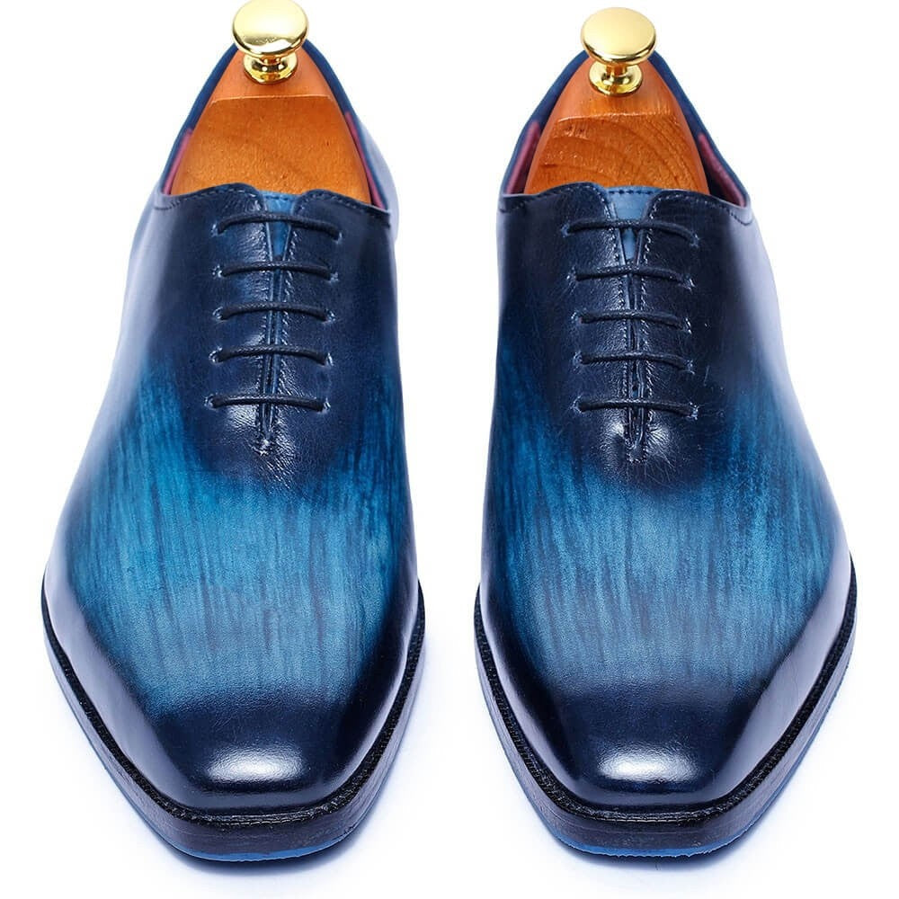 7 CM / 2.76 Inches Taller - CMR CHAMARIPA Wedding Elevator Shoes For Men - Handcrafted Wholecut Oxford - Navy