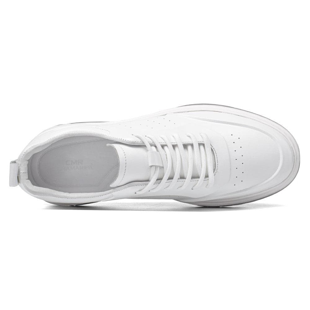 6 CM / 2.36 Inches CMR CHAMARIPA Men's Elevator Sports Shoes - Low White Sneakers