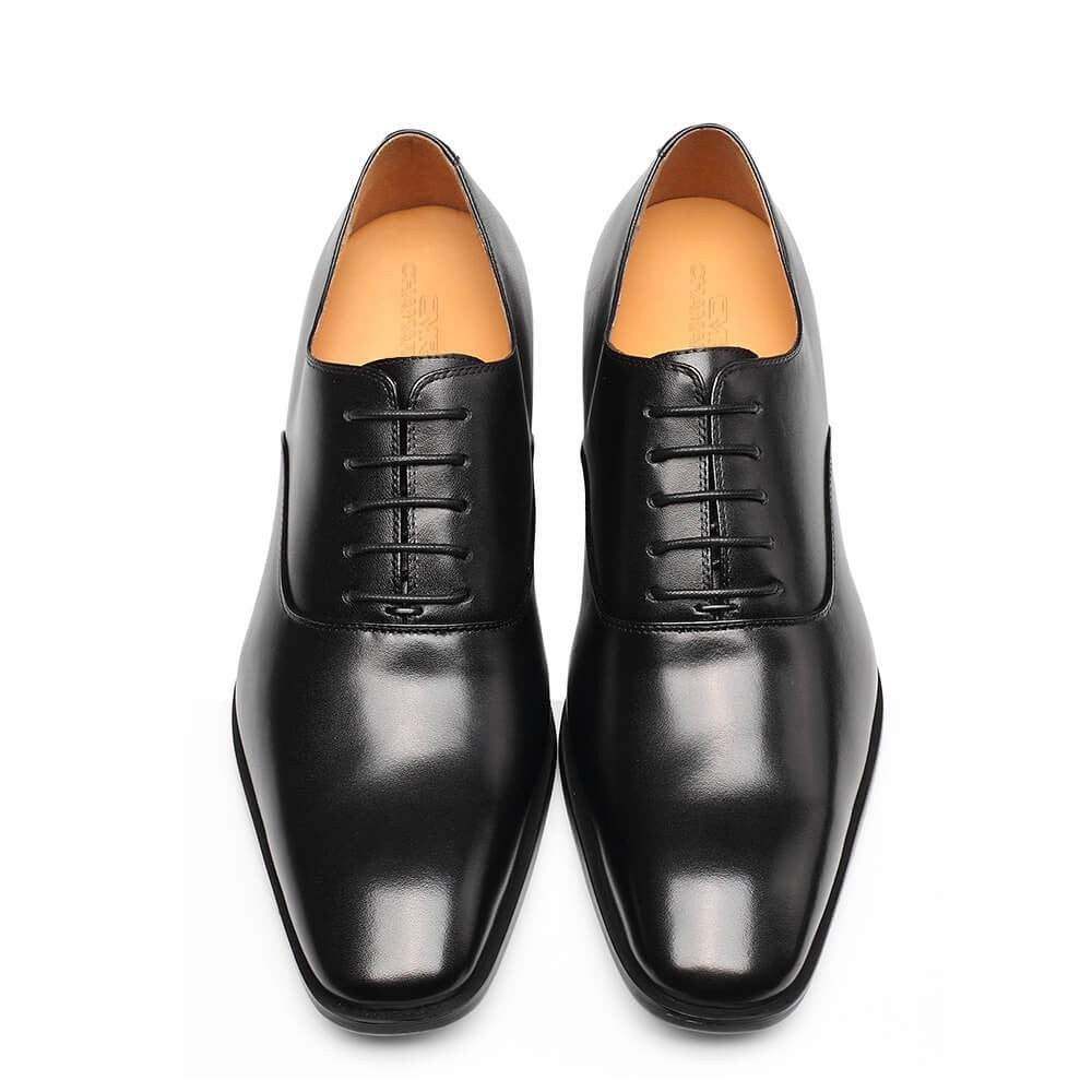 7 CM / 2.76 Inches CMR CHAMARIPA Glossy Elevator Tuxedo Shoes Patent Leather High Increase Shoes