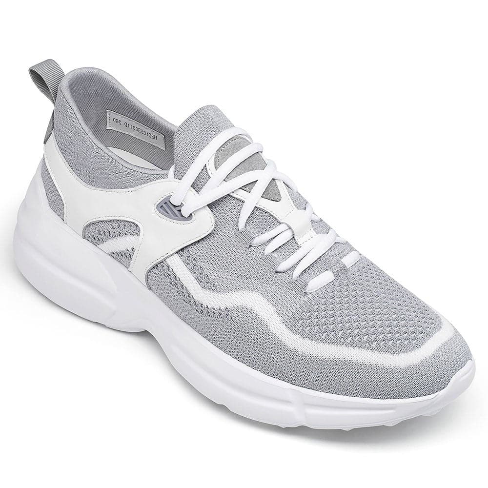 7CM / 2.76 Inches CMR CHAMARIPA Elevate Your Style with Lightweight Gray Knit Sneakers