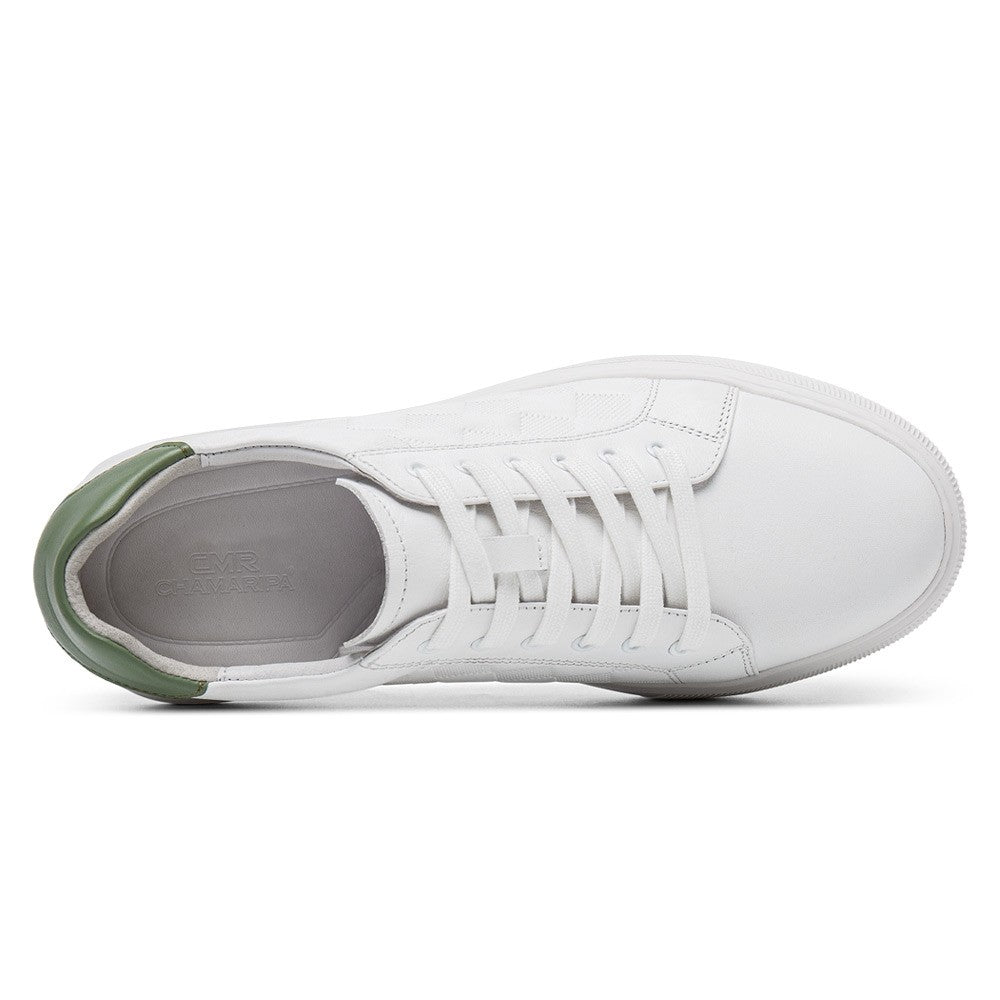 7 CM/2.76 Inches CMR CHAMARIPA Height Boost White Casual Sneakers