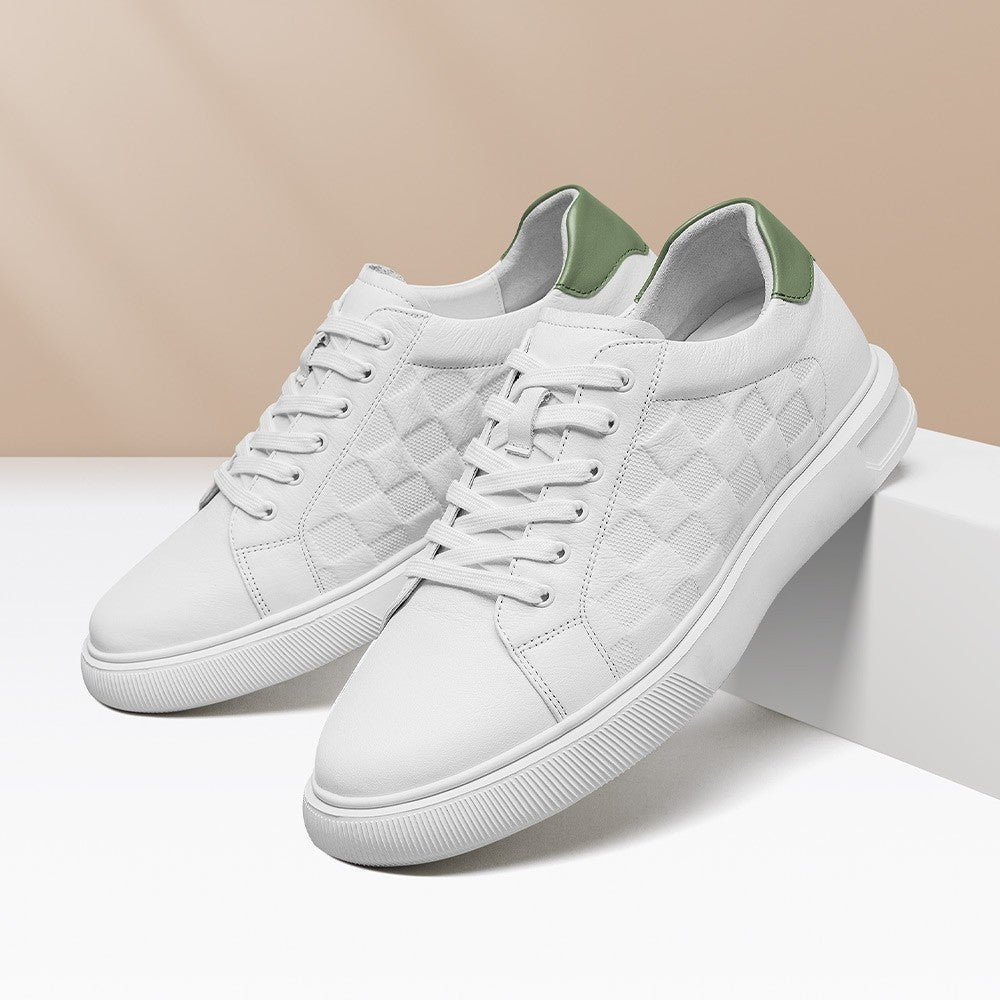 7 CM/2.76 Inches CMR CHAMARIPA Height Boost White Casual Sneakers