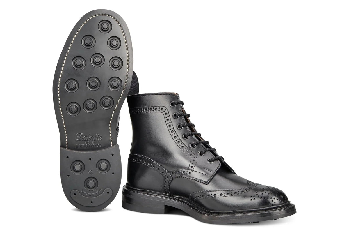 STOW COUNTRY BOOT - BLACK CALF (6 FITTING)
