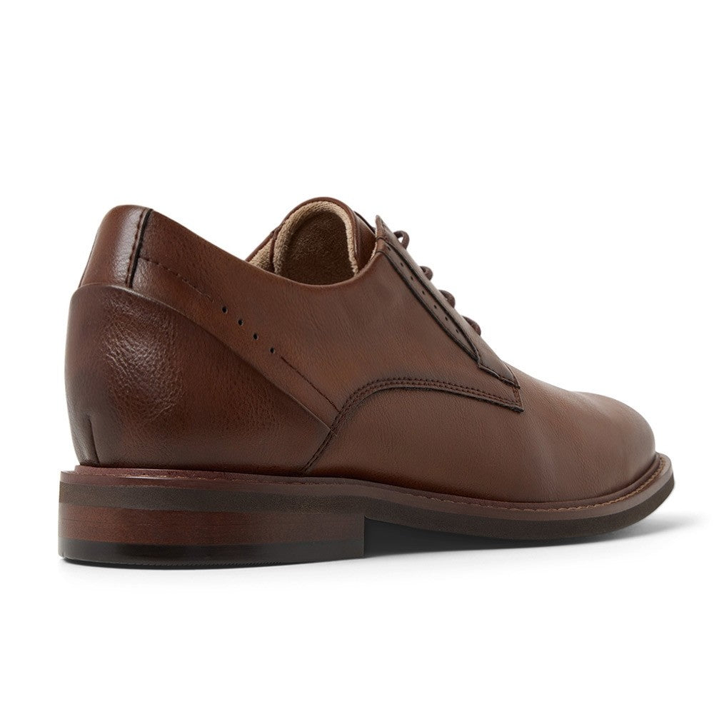 7 CM/2.76 Inches CMR CHAMARIPA  Men’s Cognac Vegan Leather Elevator Dress Shoes