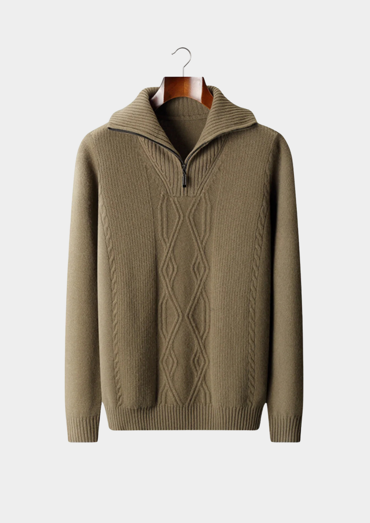 CAVALLO WOOL QUARTER ZIP SWEATER