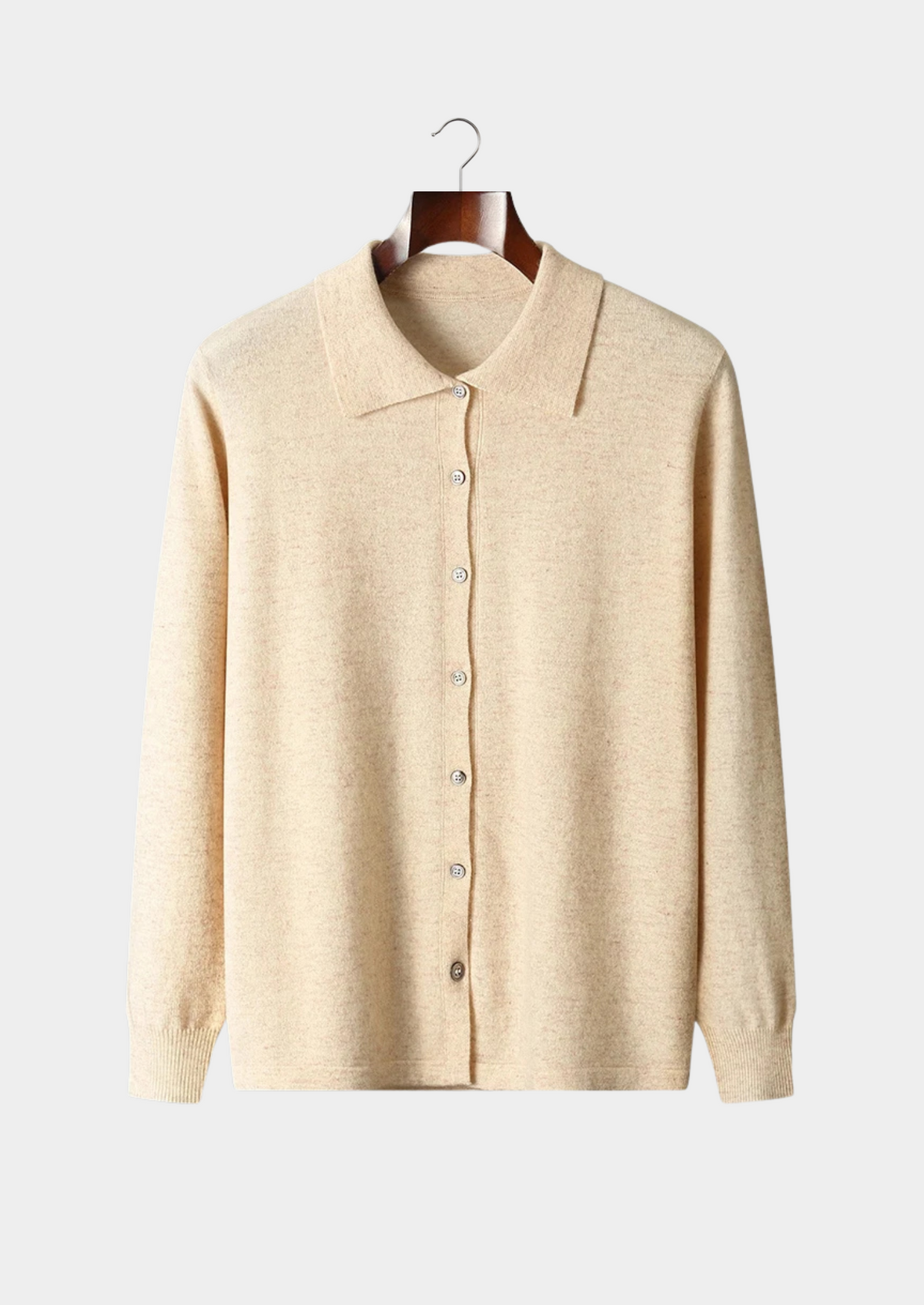 CASHMERE POLO CARDIGAN