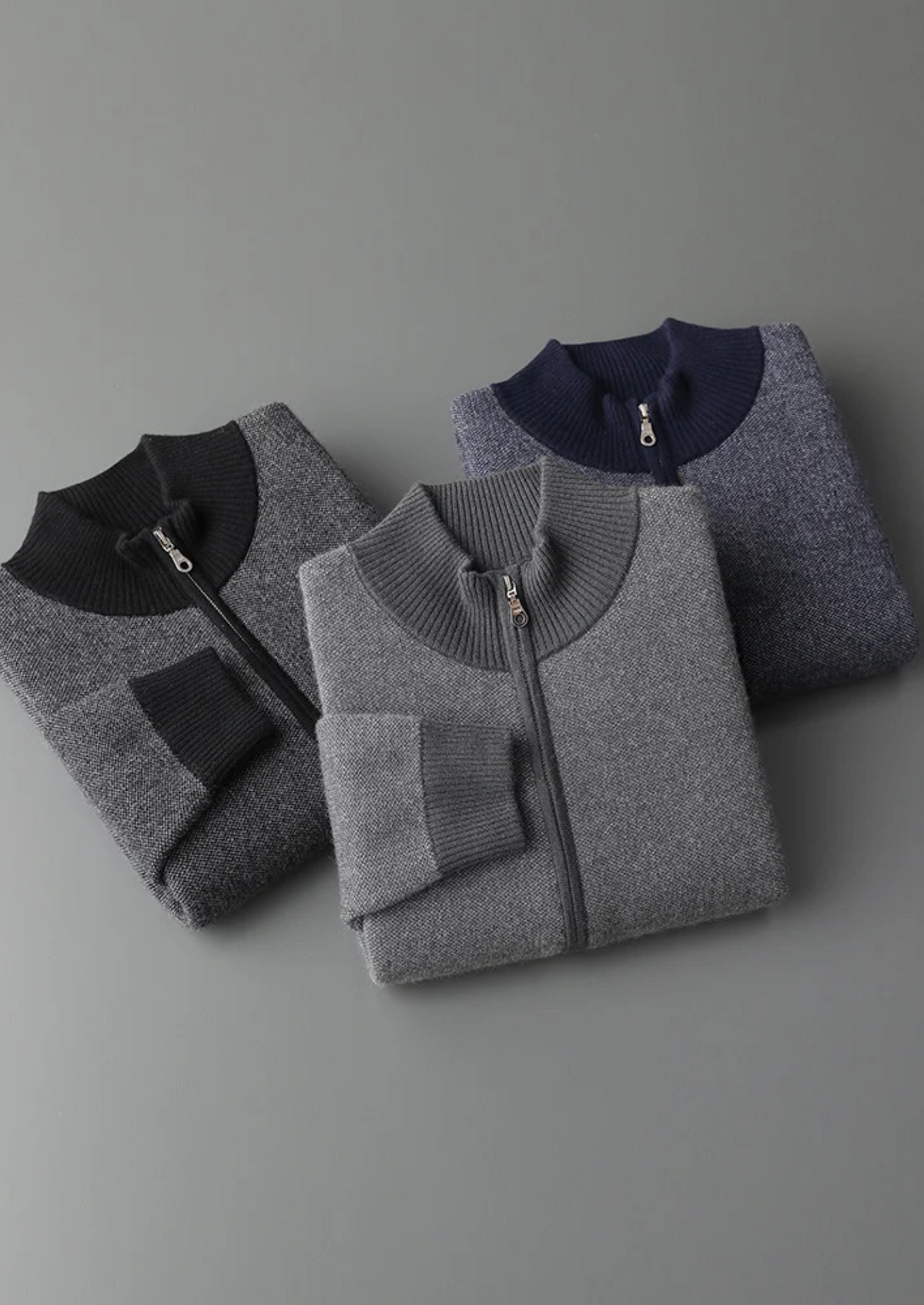Cavallo Cashmere Jacquard Zip Cardigan