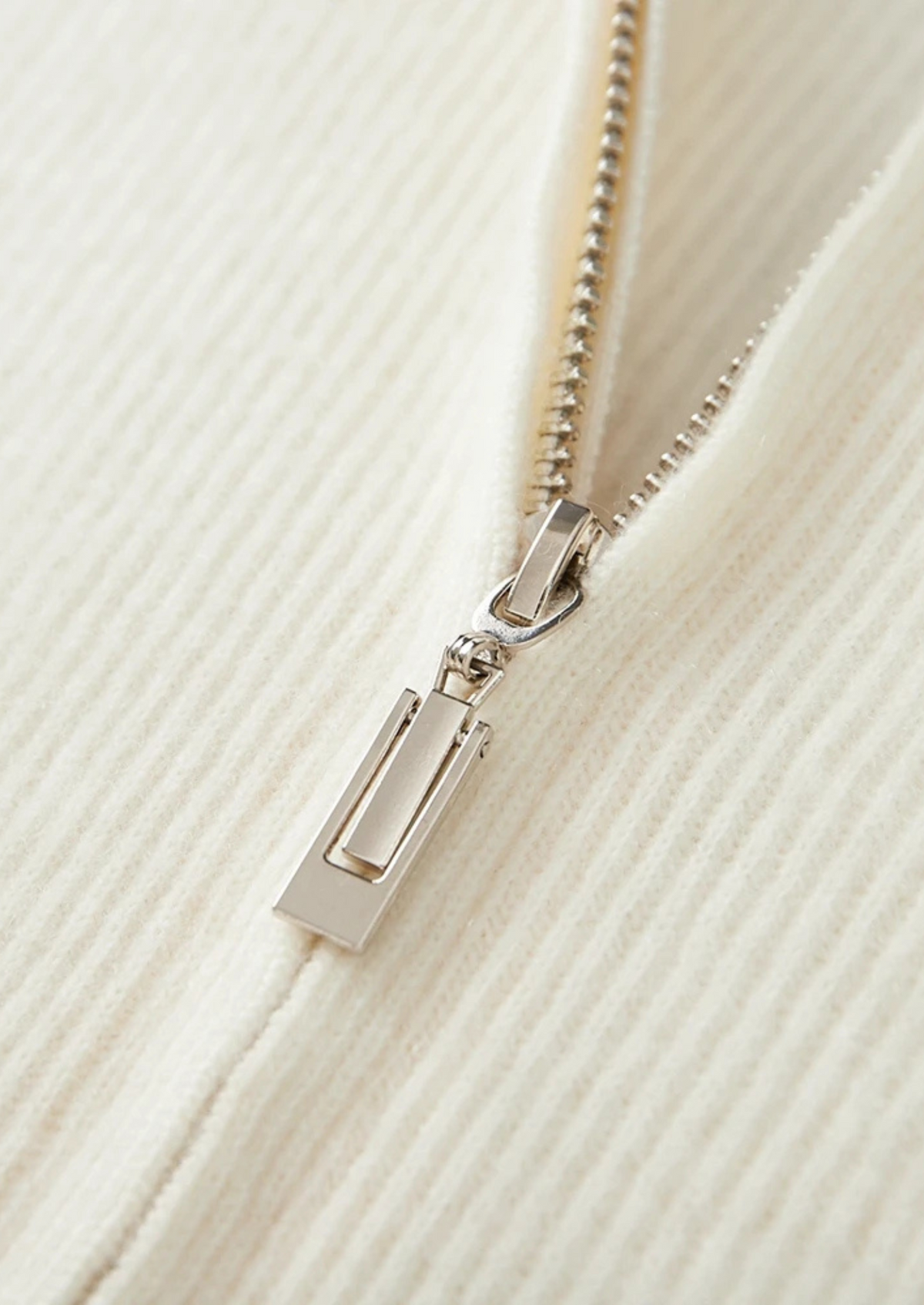 Cavallo Wool Ribbed Zipper Cardigan