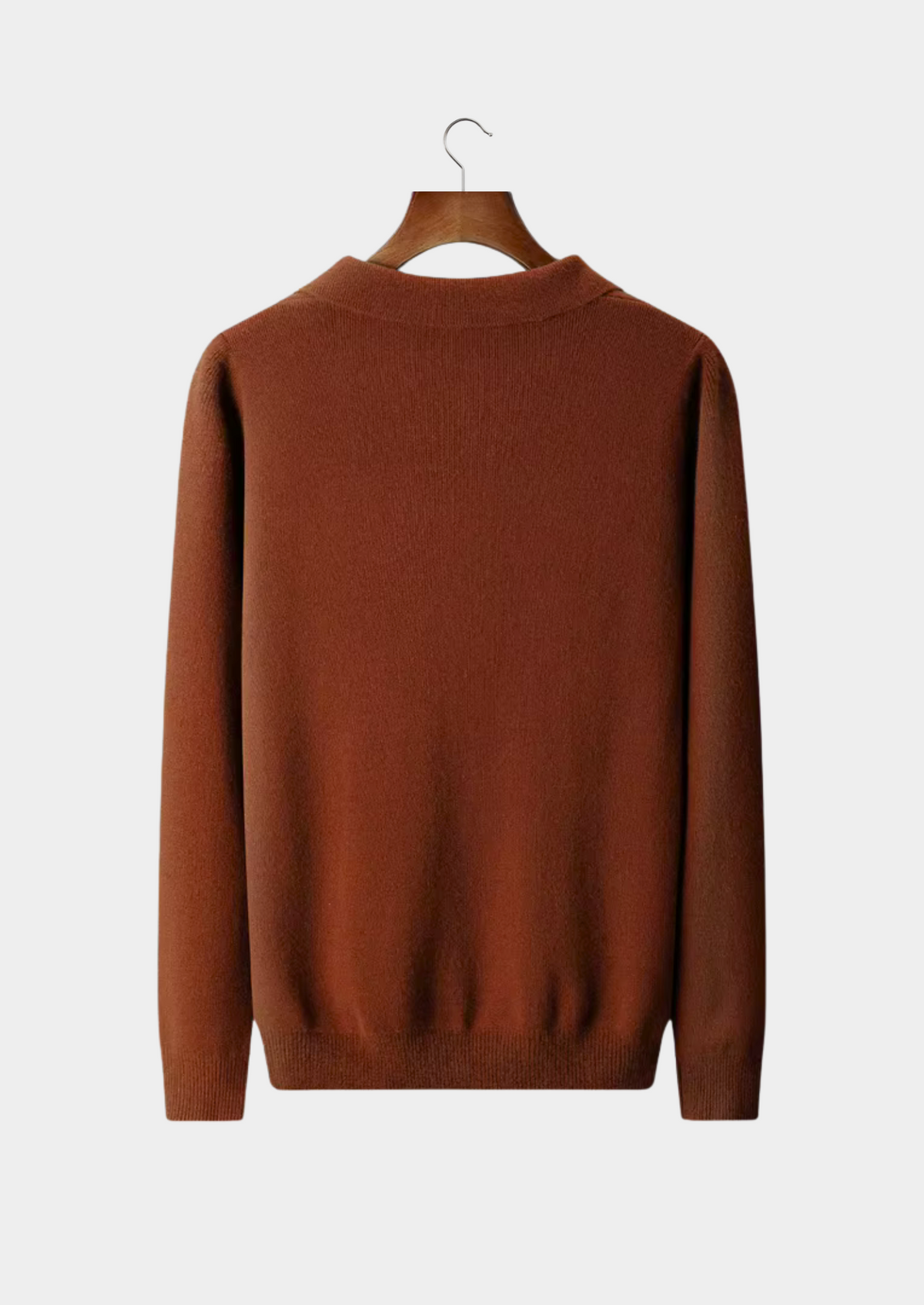 CAVALLO WOOL RIBBED BUTTONLESS POLO