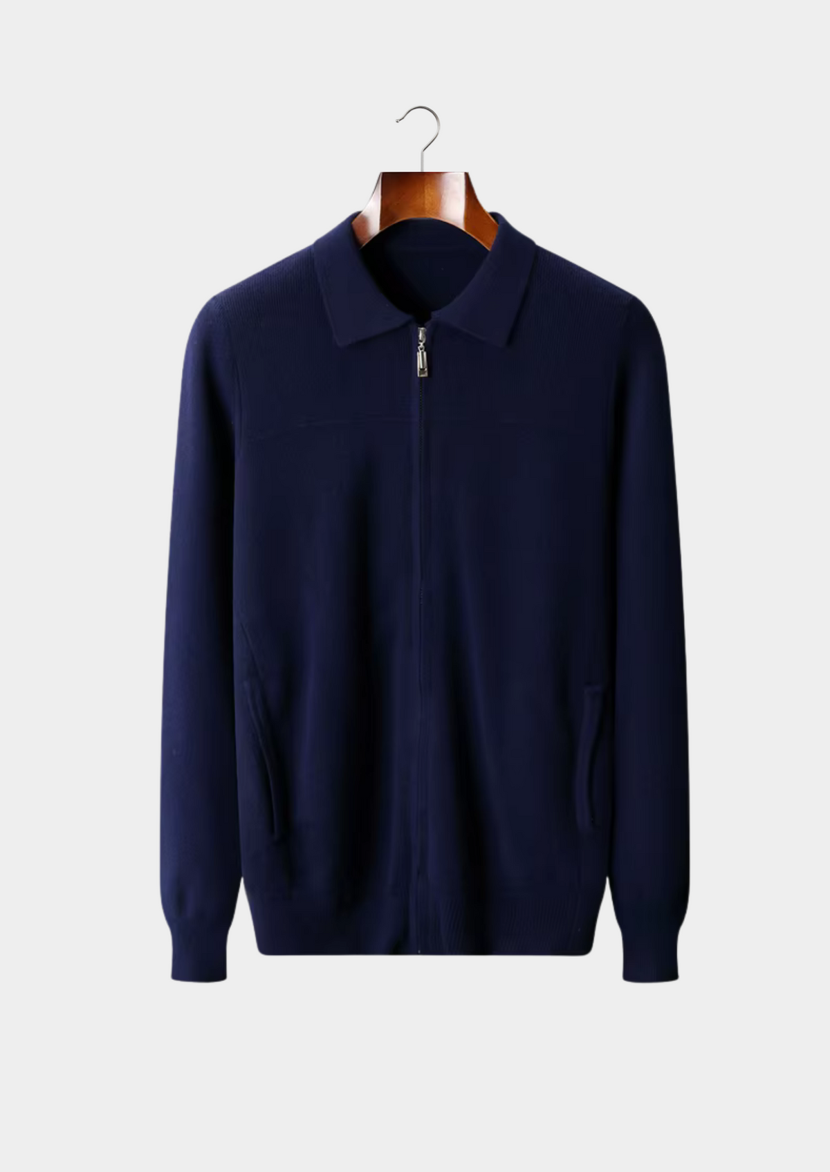 Cavallo Wool Ribbed Polo Cardigan