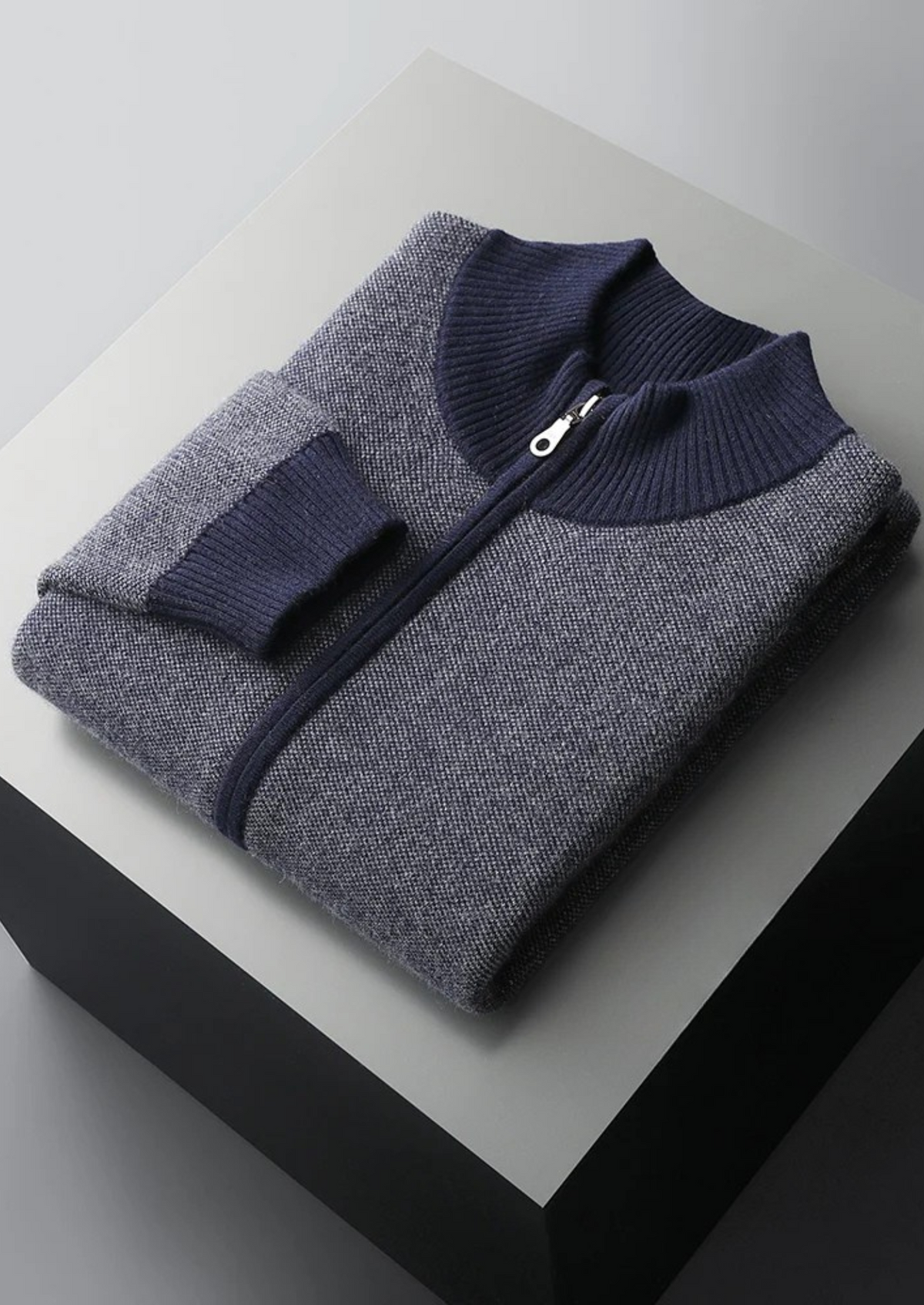 Cavallo Cashmere Jacquard Zip Cardigan