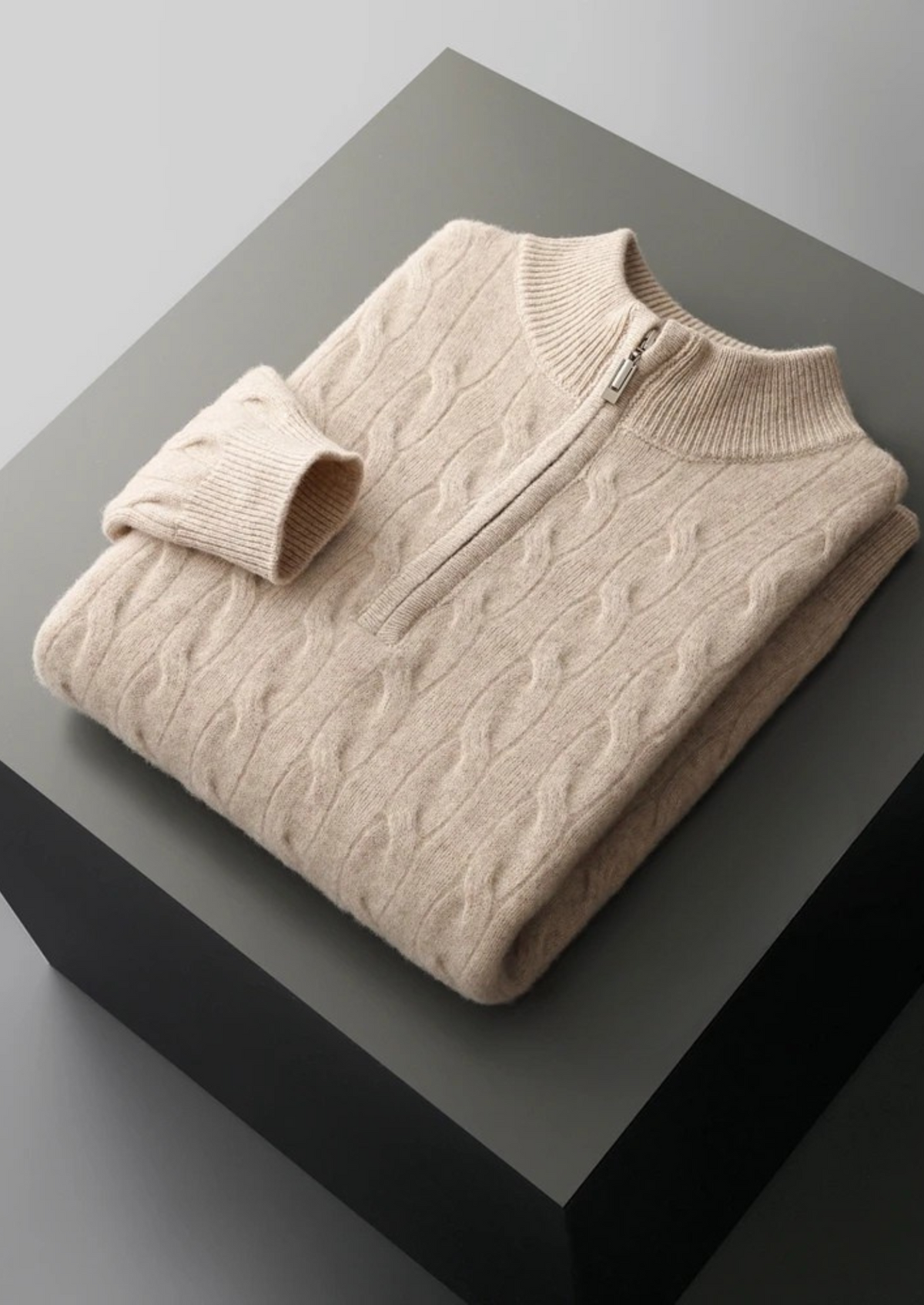 CAVALLO WOOL CABLE HALF ZIP