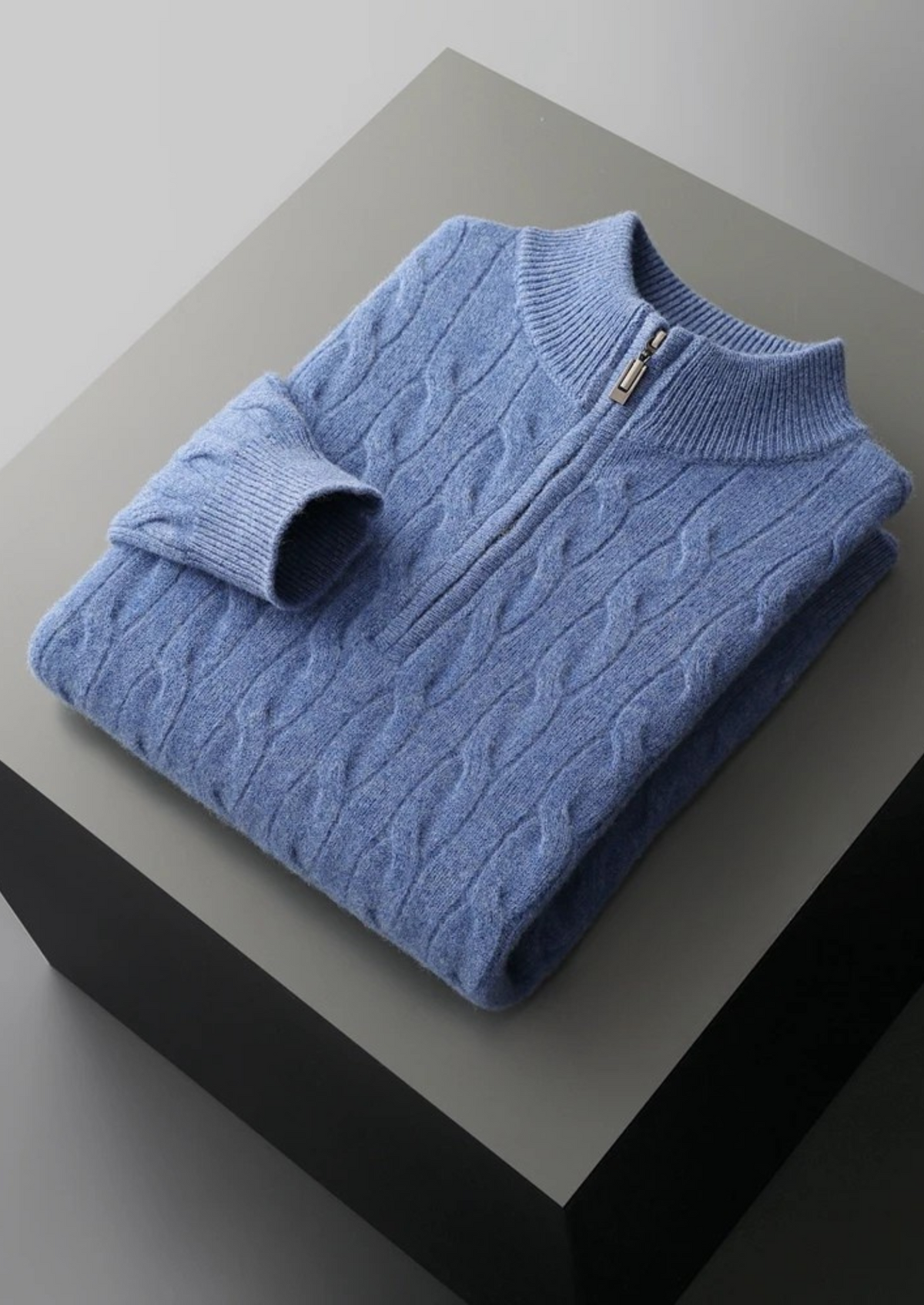 CAVALLO WOOL CABLE HALF ZIP