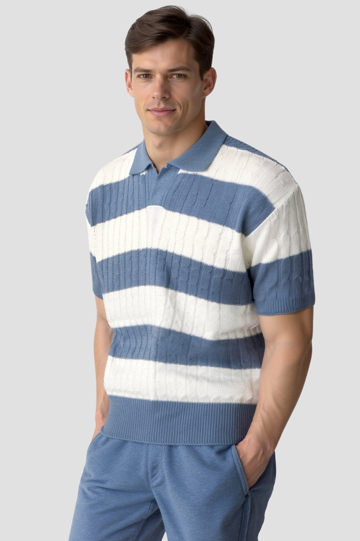 Cavallo  White Stripe Polo
