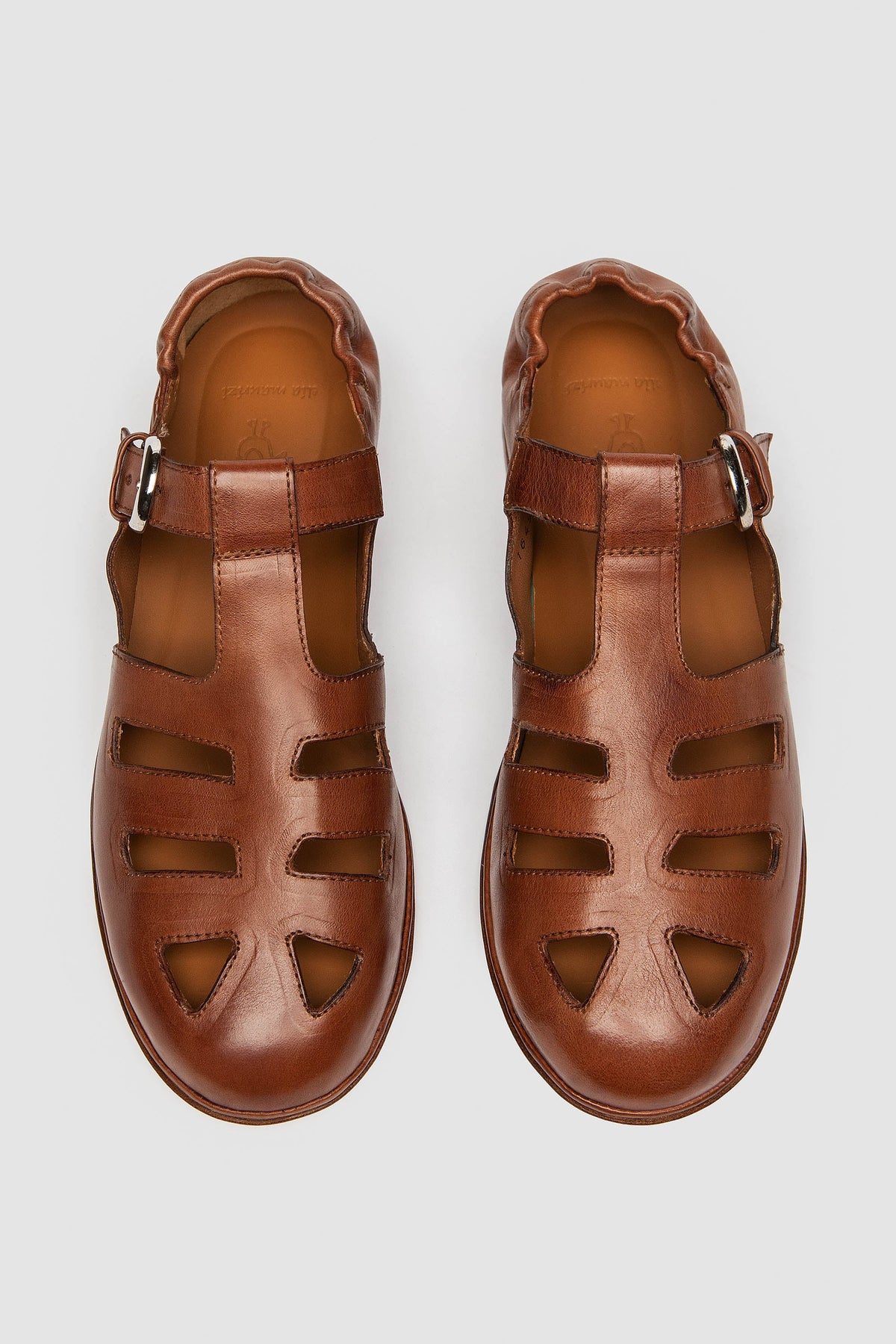 ANCILLA BROWN leather