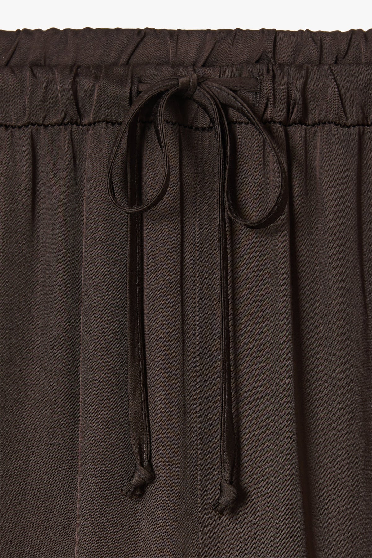 Belle Balloon Satin Trousers | Espresso Brown