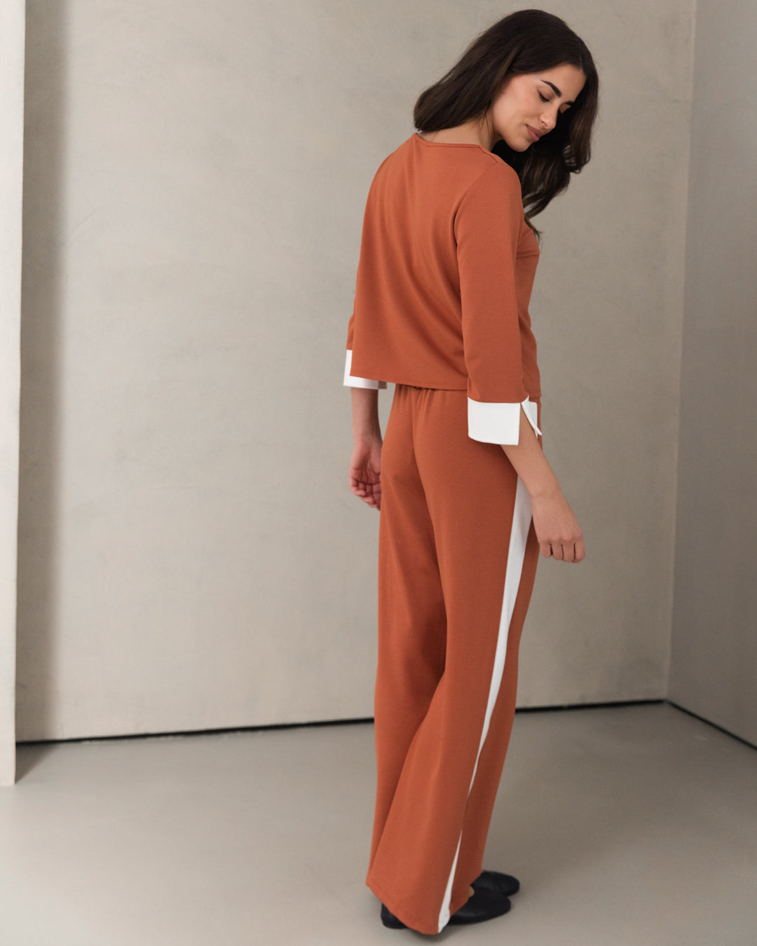 Bellamy Draped Top | Terracotta