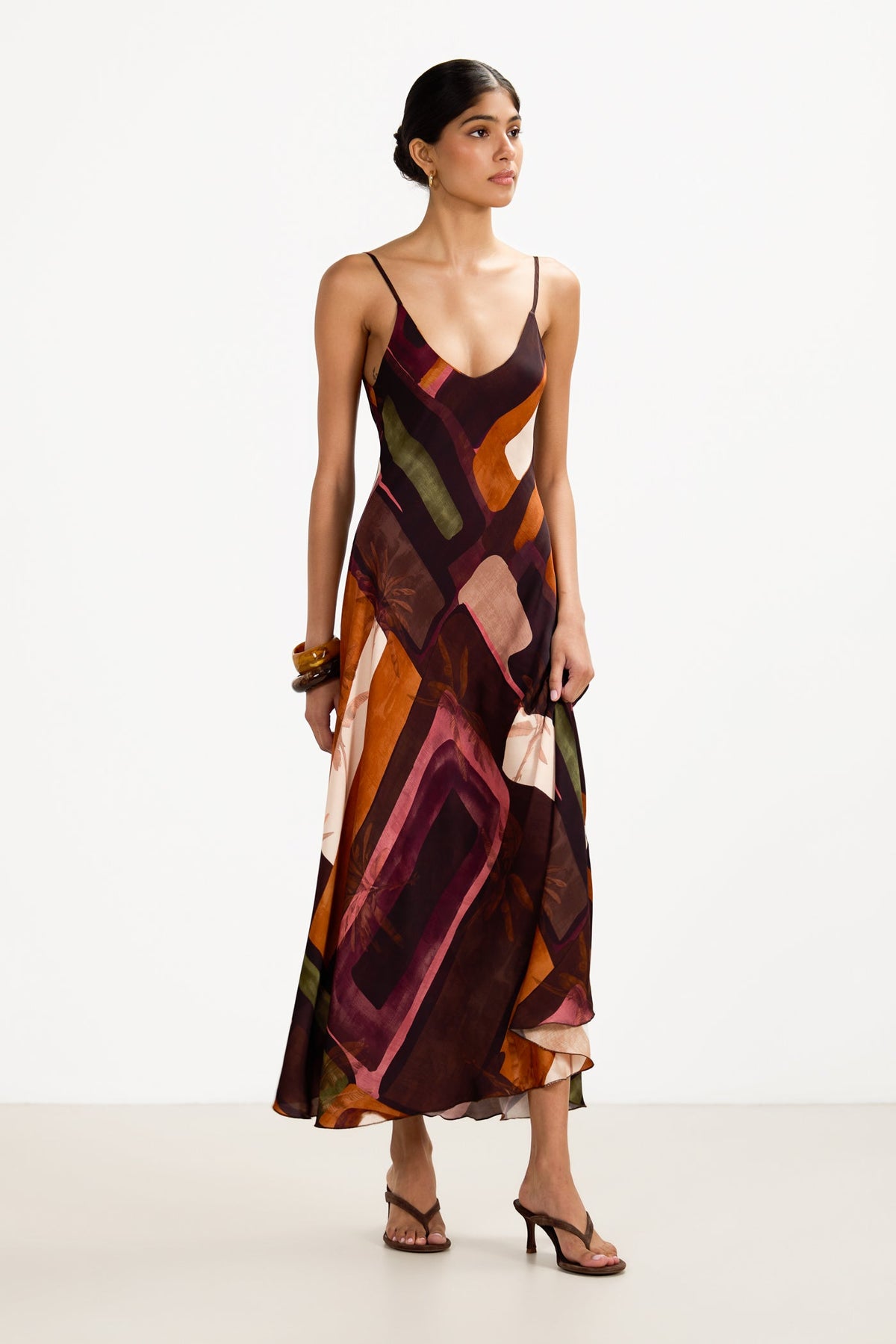 Anne Slip Dress | Sunset Geo