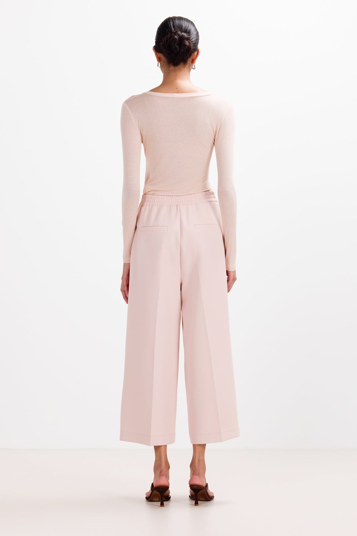 Spencer Tailored Elastic Waist Trousers | Dusty Pink