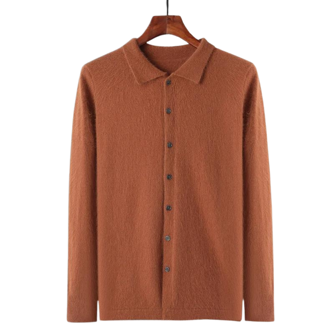 CASHMERE POLO BUTTON