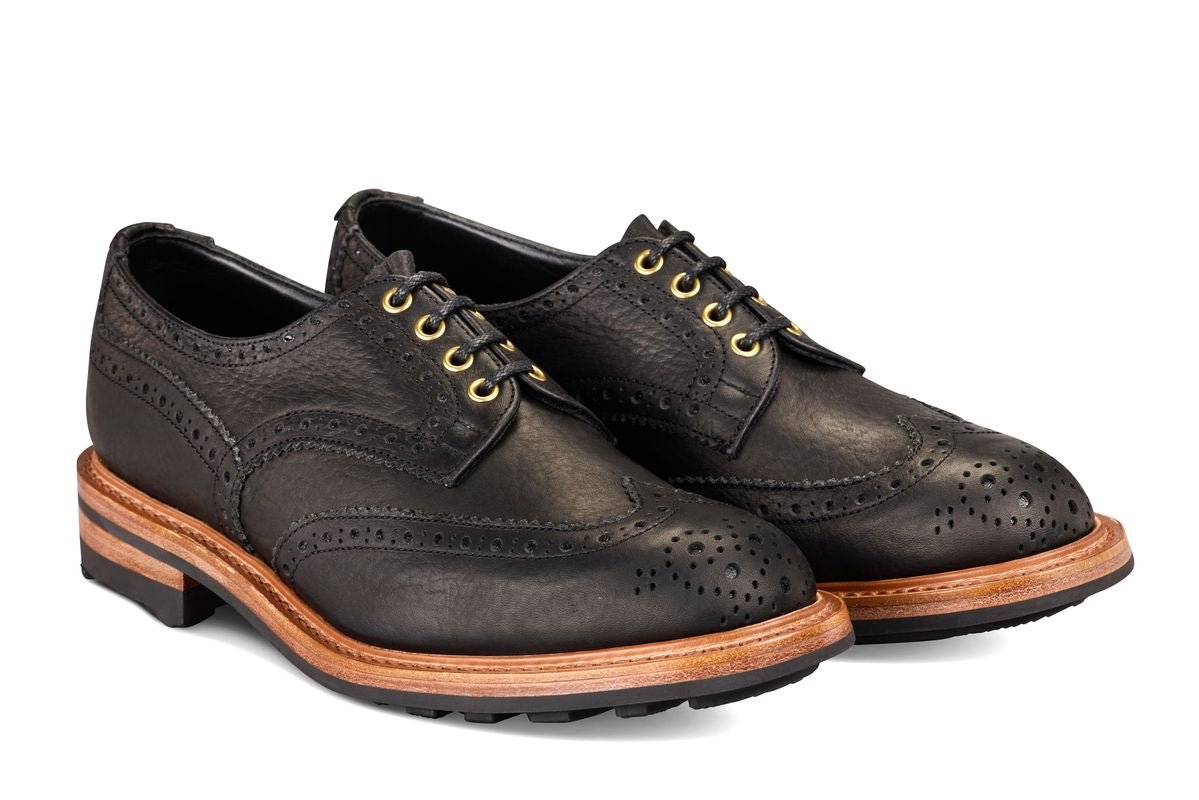 Bourton Country Shoe -  Black Buffalo (Tricker's Exclusive)