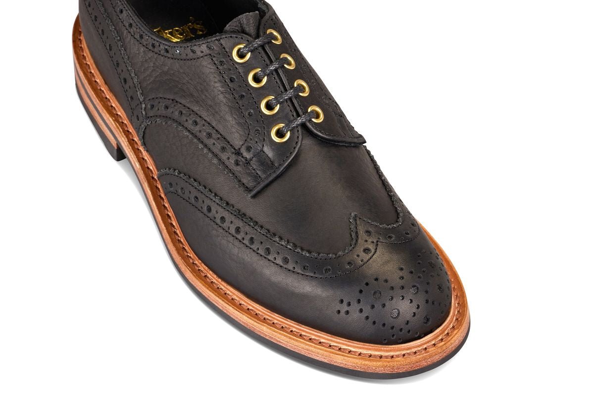 Bourton Country Shoe -  Black Buffalo (Tricker's Exclusive)