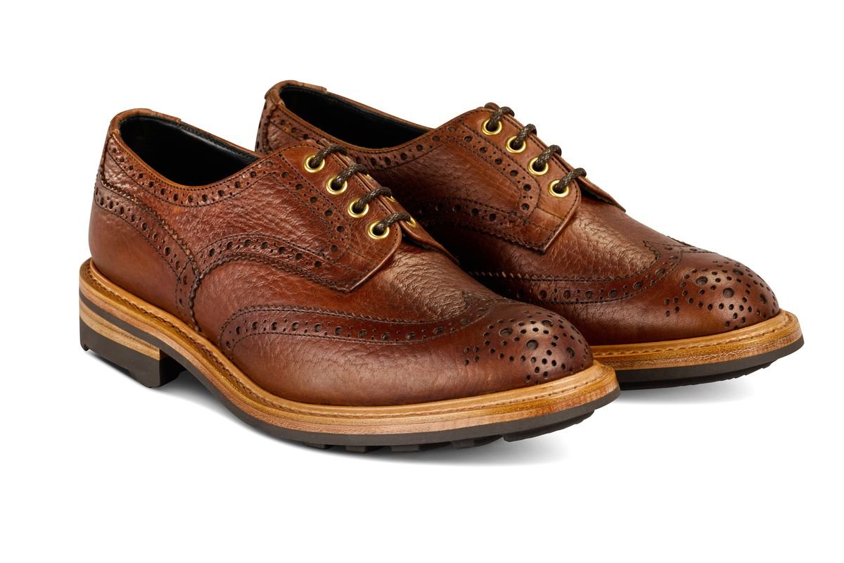 Bourton Country Shoe -  Brown Buffalo (Tricker's Exclusive)