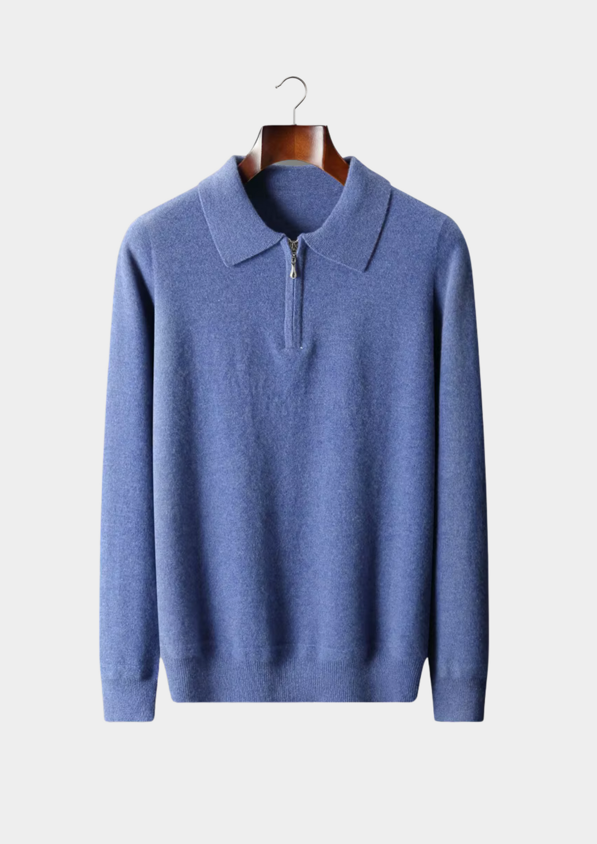 CAVALLOWOOL HALF ZIP POLO