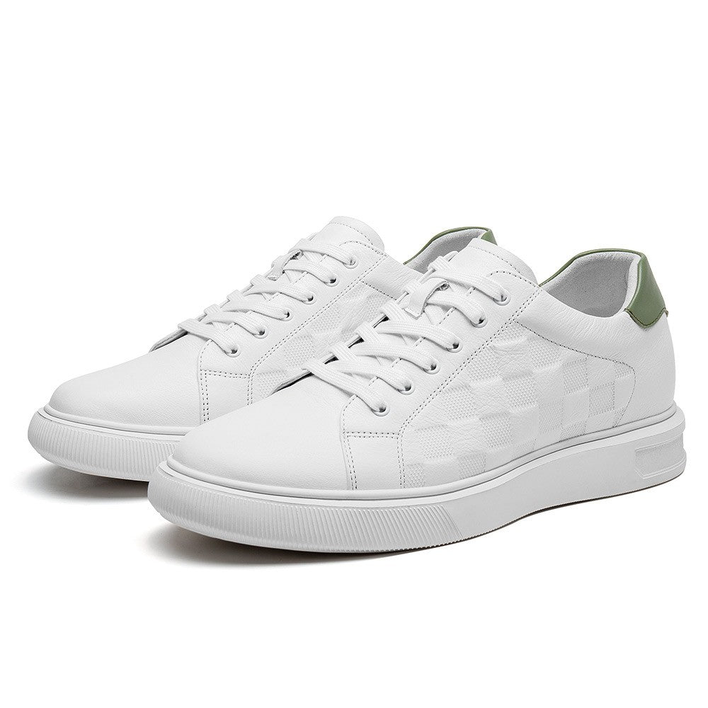 7 CM/2.76 Inches CMR CHAMARIPA  Height Boost White Casual Sneakers
