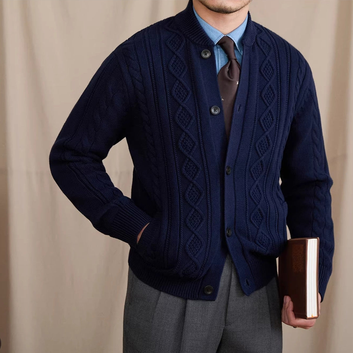 Lazio Geometric Knitted Cardigan